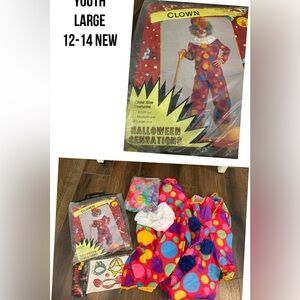 Rubies youth large 12-14 clown costume wig accessories Halloween